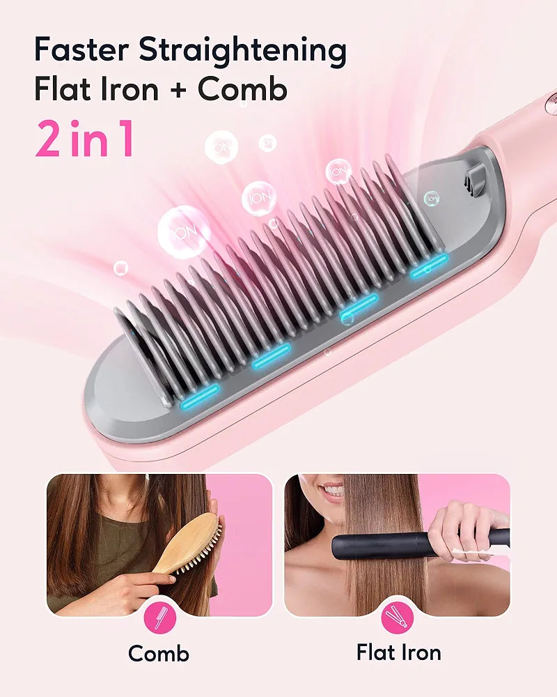 Hair Straightener Brush, Sleek Sweep