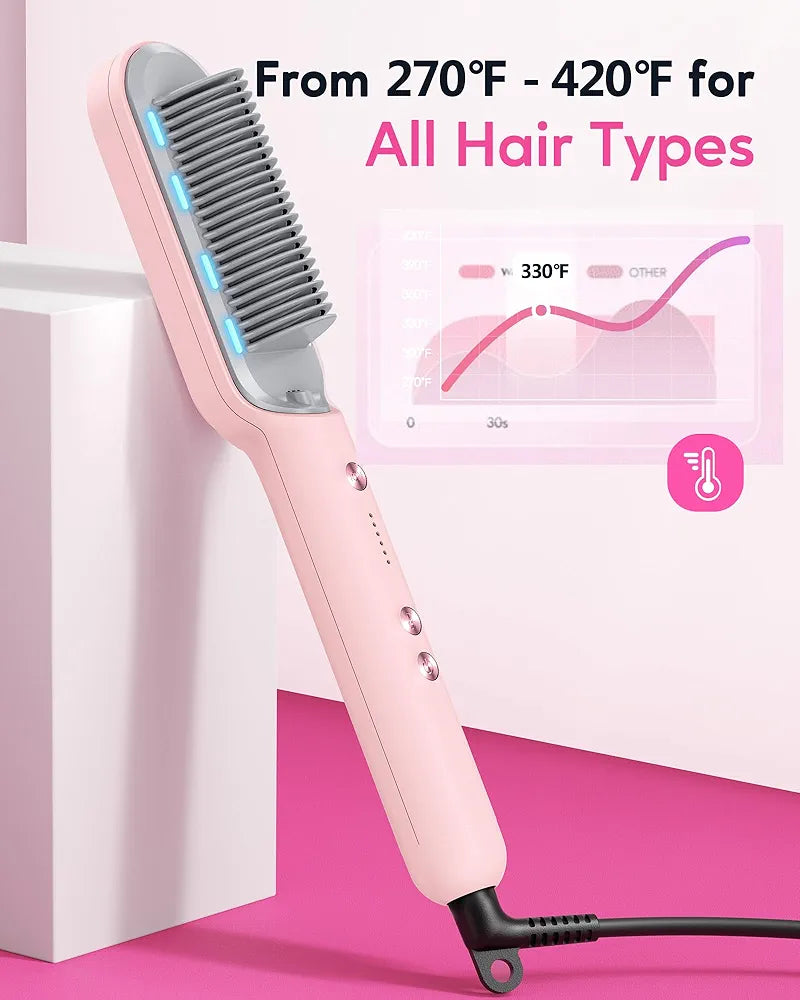 Hair Straightener Brush, Sleek Sweep
